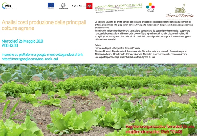 Web meeting 26 Maggio 2021- Costi produzione colture agrarie